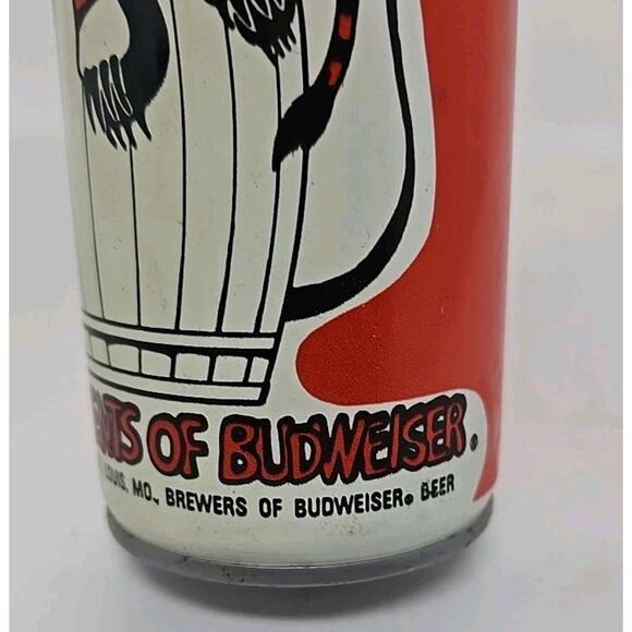 1980s Budweiser Princeton University 16oz Steel Beer Can Rolled Lip Coin Bank U2 - Picture 5 of 8